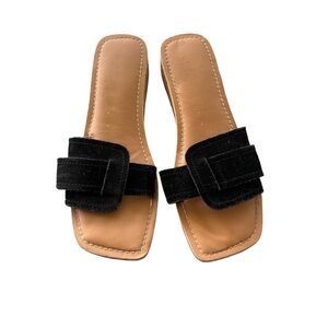 Beautiful Suede Sandals with Cork Heel